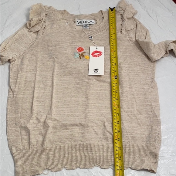 Wildfox Spring Bloom Zanetti in heather nude haze soft knit boho sweater - Picture 8 of 12